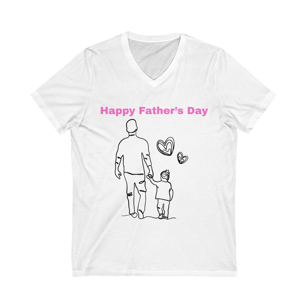 Father's Day V-Neck Tee, Short Sleeve Men's Tee, Family Love Shirt, Dad and Child Gift, Parenthood Shirt, Gifts for Dad