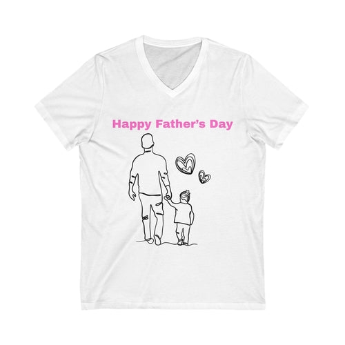 Father's Day V-Neck Tee, Short Sleeve Men's Tee, Family Love Shirt, Dad and Child Gift, Parenthood Shirt, Gifts for Dad